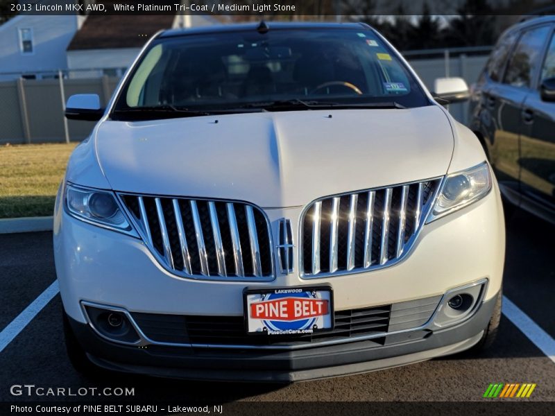 White Platinum Tri-Coat / Medium Light Stone 2013 Lincoln MKX AWD