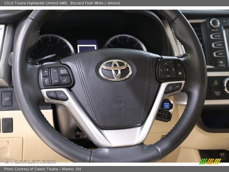 Blizzard Pearl White / Almond 2019 Toyota Highlander Limited AWD