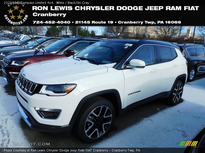 White / Black/Ski Gray 2021 Jeep Compass Limited 4x4