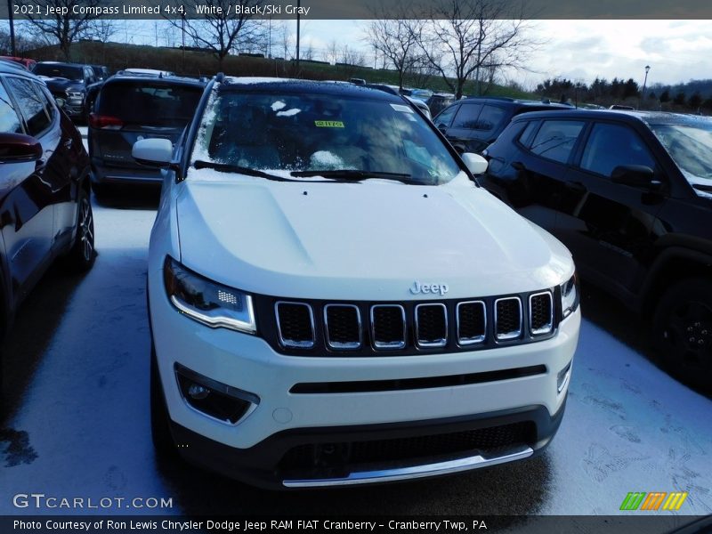 White / Black/Ski Gray 2021 Jeep Compass Limited 4x4