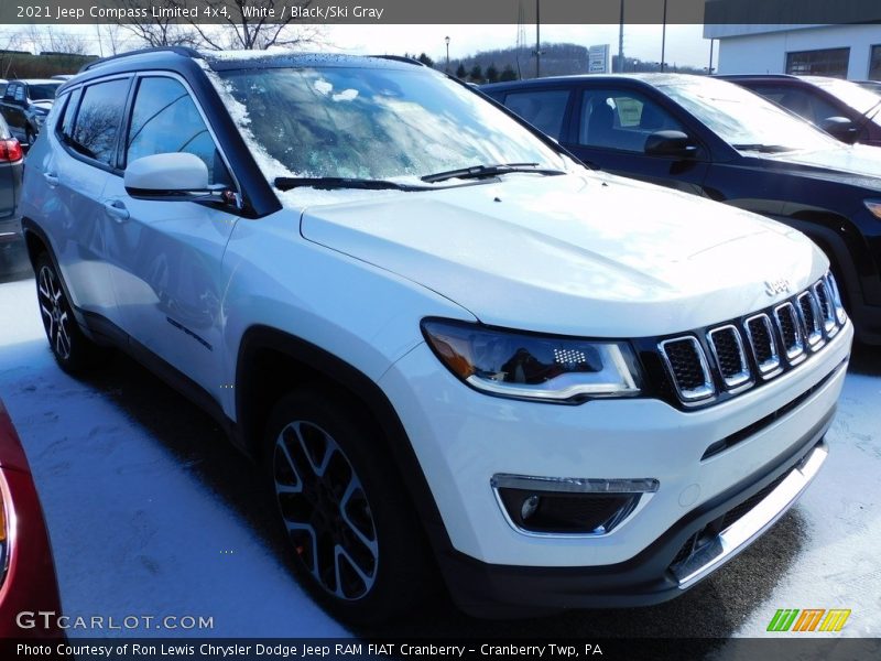 White / Black/Ski Gray 2021 Jeep Compass Limited 4x4