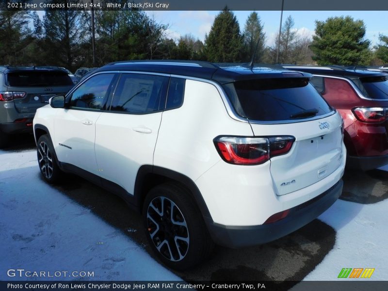 White / Black/Ski Gray 2021 Jeep Compass Limited 4x4