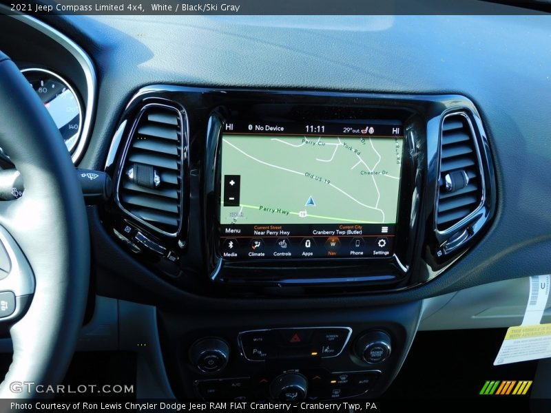 White / Black/Ski Gray 2021 Jeep Compass Limited 4x4