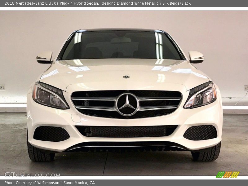 designo Diamond White Metallic / Silk Beige/Black 2018 Mercedes-Benz C 350e Plug-in Hybrid Sedan