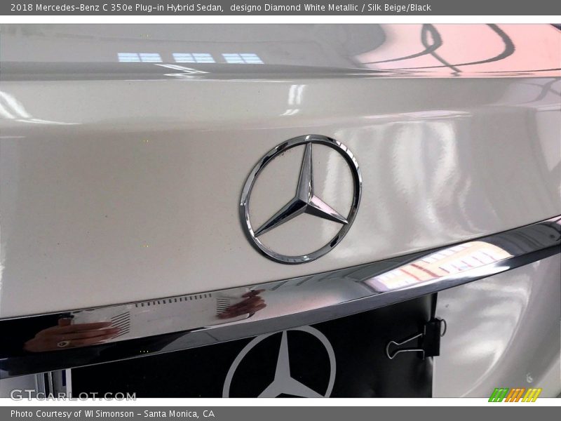 designo Diamond White Metallic / Silk Beige/Black 2018 Mercedes-Benz C 350e Plug-in Hybrid Sedan