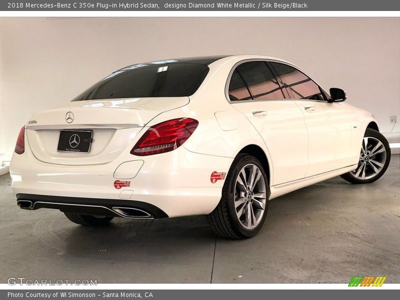 designo Diamond White Metallic / Silk Beige/Black 2018 Mercedes-Benz C 350e Plug-in Hybrid Sedan
