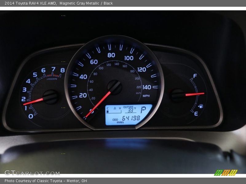 Magnetic Gray Metallic / Black 2014 Toyota RAV4 XLE AWD