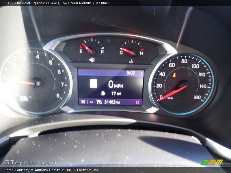 Ivy Green Metallic / Jet Black 2019 Chevrolet Equinox LT AWD