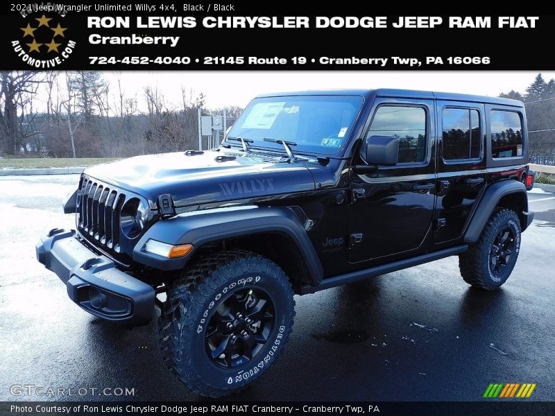 Black / Black 2021 Jeep Wrangler Unlimited Willys 4x4