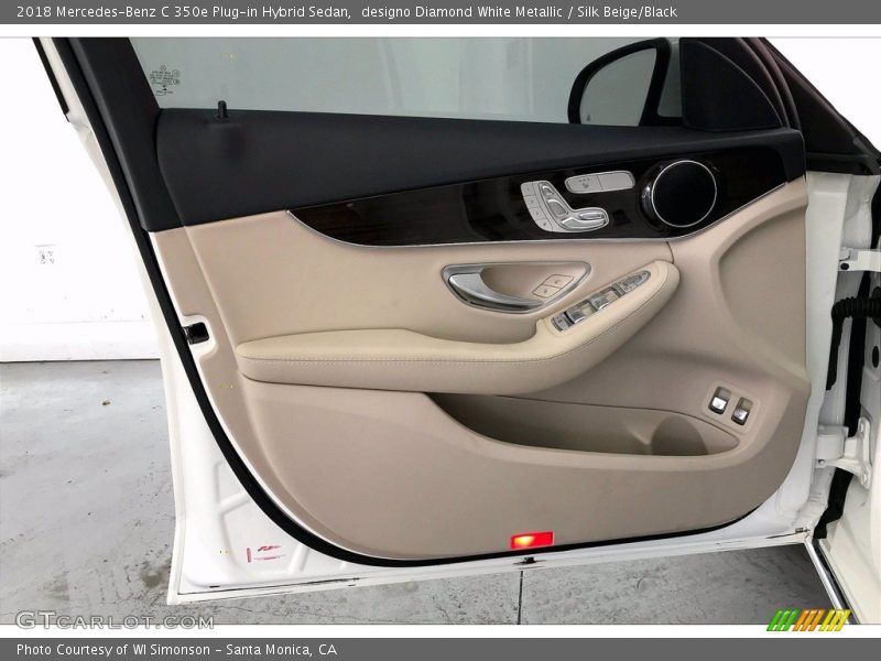 designo Diamond White Metallic / Silk Beige/Black 2018 Mercedes-Benz C 350e Plug-in Hybrid Sedan