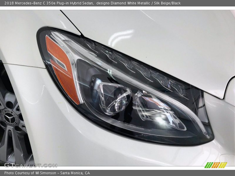 designo Diamond White Metallic / Silk Beige/Black 2018 Mercedes-Benz C 350e Plug-in Hybrid Sedan