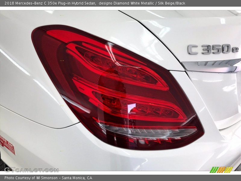 designo Diamond White Metallic / Silk Beige/Black 2018 Mercedes-Benz C 350e Plug-in Hybrid Sedan