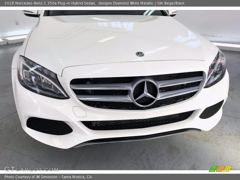 designo Diamond White Metallic / Silk Beige/Black 2018 Mercedes-Benz C 350e Plug-in Hybrid Sedan