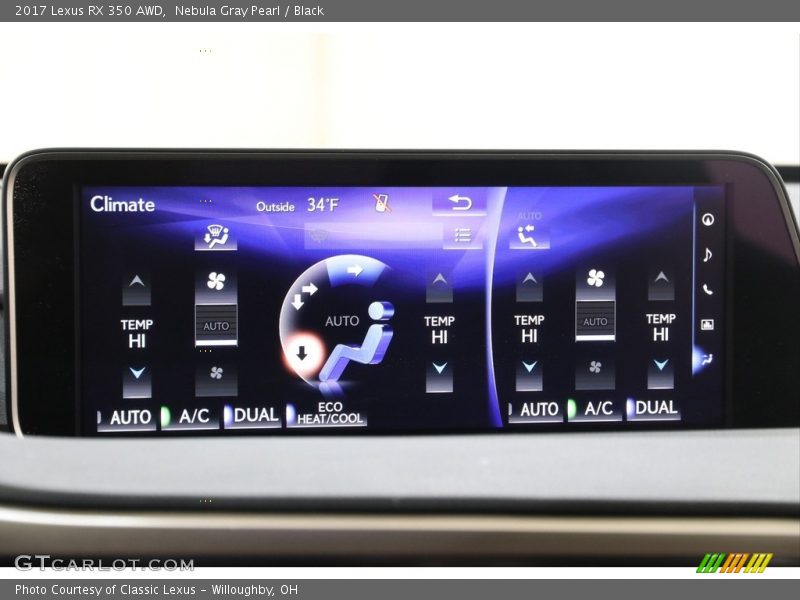 Nebula Gray Pearl / Black 2017 Lexus RX 350 AWD