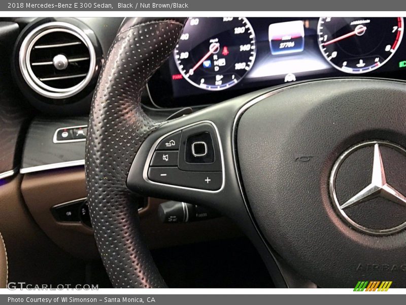 Black / Nut Brown/Black 2018 Mercedes-Benz E 300 Sedan