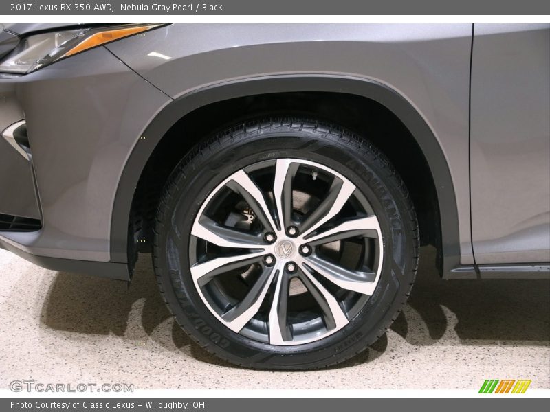 Nebula Gray Pearl / Black 2017 Lexus RX 350 AWD