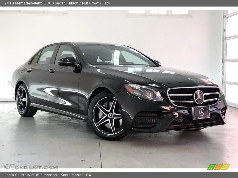 Black / Nut Brown/Black 2018 Mercedes-Benz E 300 Sedan