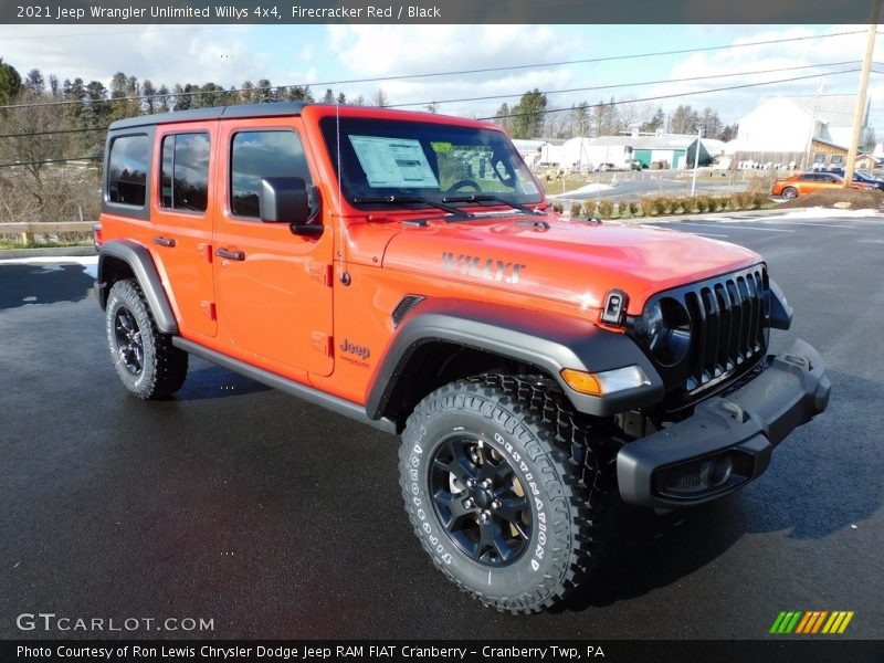 Firecracker Red / Black 2021 Jeep Wrangler Unlimited Willys 4x4