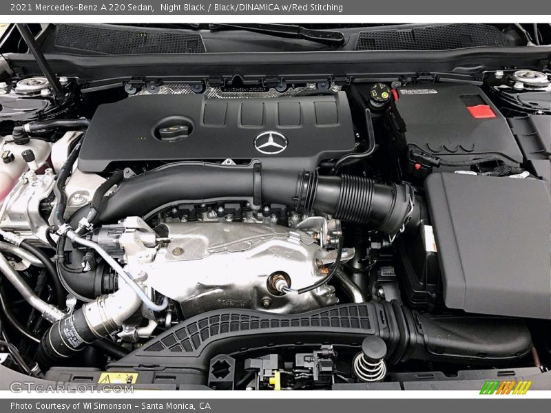 Night Black / Black/DINAMICA w/Red Stitching 2021 Mercedes-Benz A 220 Sedan