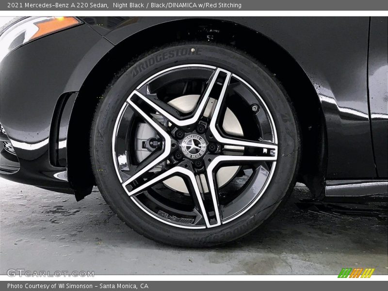Night Black / Black/DINAMICA w/Red Stitching 2021 Mercedes-Benz A 220 Sedan