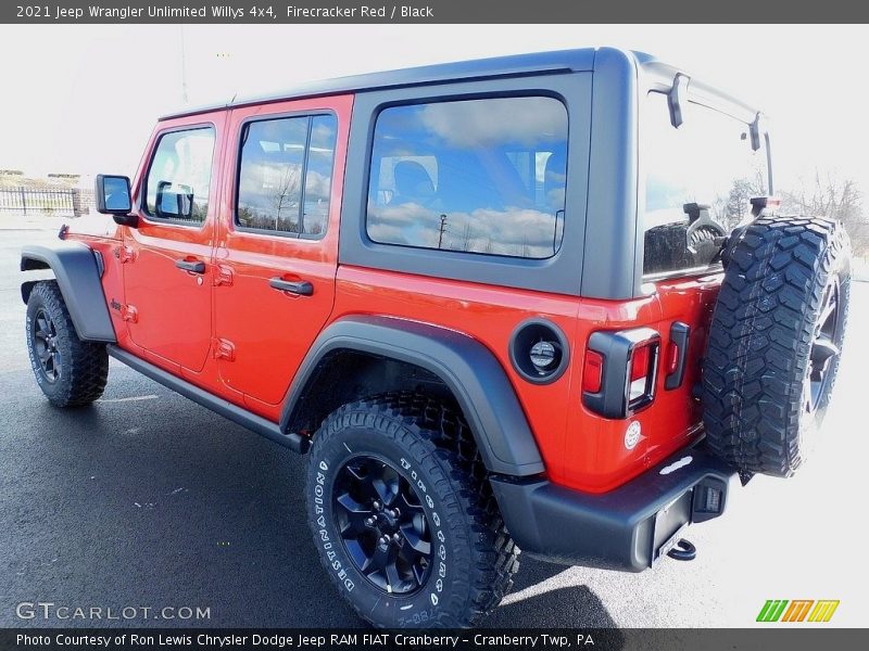Firecracker Red / Black 2021 Jeep Wrangler Unlimited Willys 4x4