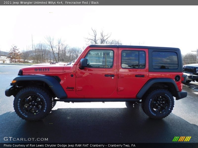 Firecracker Red / Black 2021 Jeep Wrangler Unlimited Willys 4x4