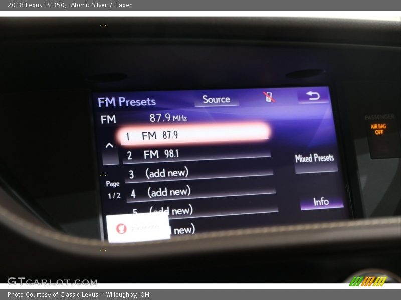 Atomic Silver / Flaxen 2018 Lexus ES 350