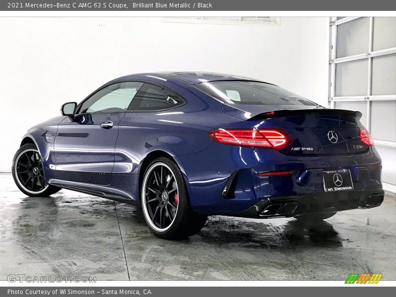 Brilliant Blue Metallic / Black 2021 Mercedes-Benz C AMG 63 S Coupe