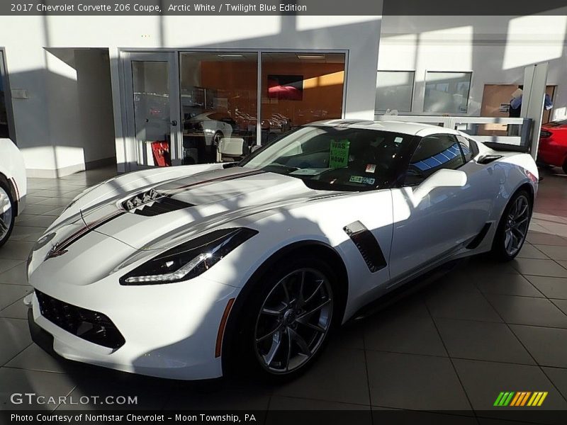 Arctic White / Twilight Blue Edition 2017 Chevrolet Corvette Z06 Coupe