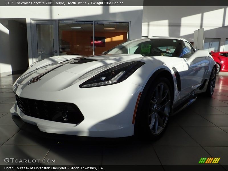 Arctic White / Twilight Blue Edition 2017 Chevrolet Corvette Z06 Coupe