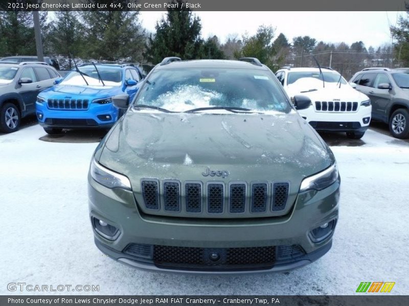Olive Green Pearl / Black 2021 Jeep Cherokee Latitude Lux 4x4
