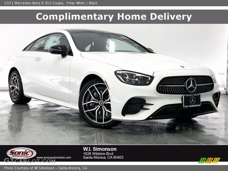 Polar White / Black 2021 Mercedes-Benz E 450 Coupe