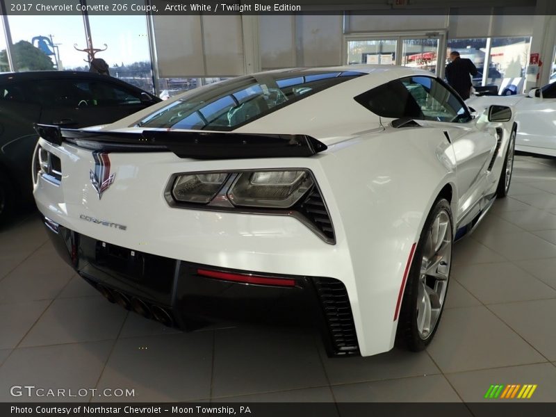 Arctic White / Twilight Blue Edition 2017 Chevrolet Corvette Z06 Coupe