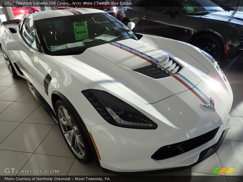 Arctic White / Twilight Blue Edition 2017 Chevrolet Corvette Z06 Coupe