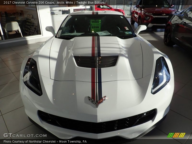 Arctic White / Twilight Blue Edition 2017 Chevrolet Corvette Z06 Coupe