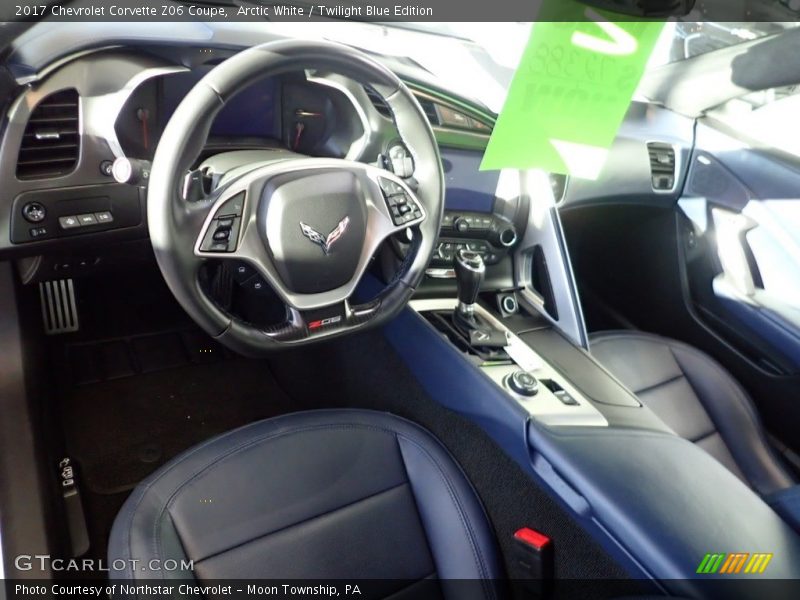 Arctic White / Twilight Blue Edition 2017 Chevrolet Corvette Z06 Coupe