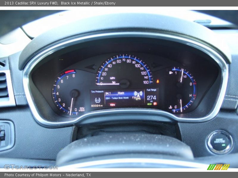 Black Ice Metallic / Shale/Ebony 2013 Cadillac SRX Luxury FWD