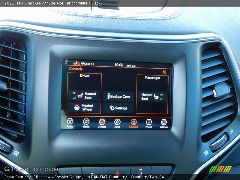 Bright White / Black 2021 Jeep Cherokee Altitude 4x4