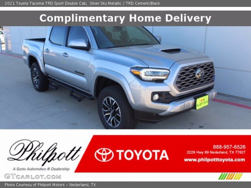 Silver Sky Metallic / TRD Cement/Black 2021 Toyota Tacoma TRD Sport Double Cab