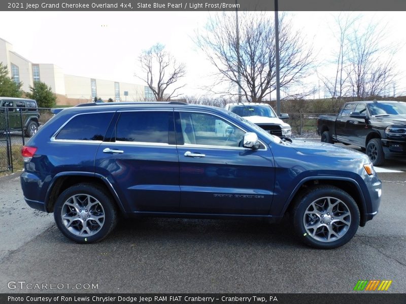 Slate Blue Pearl / Light Frost/Brown 2021 Jeep Grand Cherokee Overland 4x4