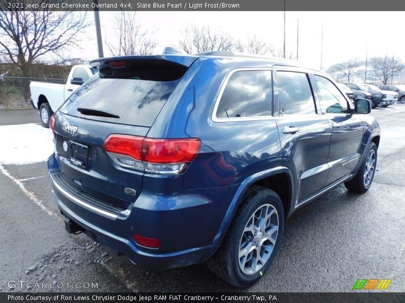 Slate Blue Pearl / Light Frost/Brown 2021 Jeep Grand Cherokee Overland 4x4