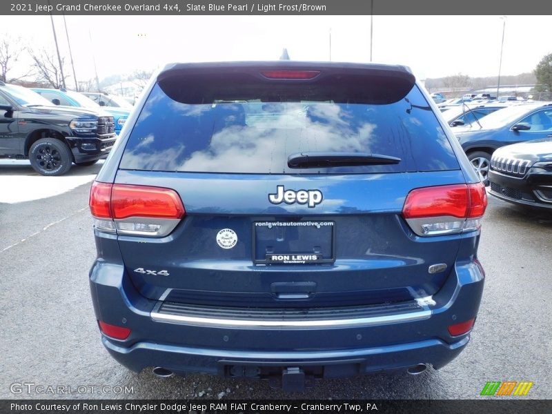 Slate Blue Pearl / Light Frost/Brown 2021 Jeep Grand Cherokee Overland 4x4