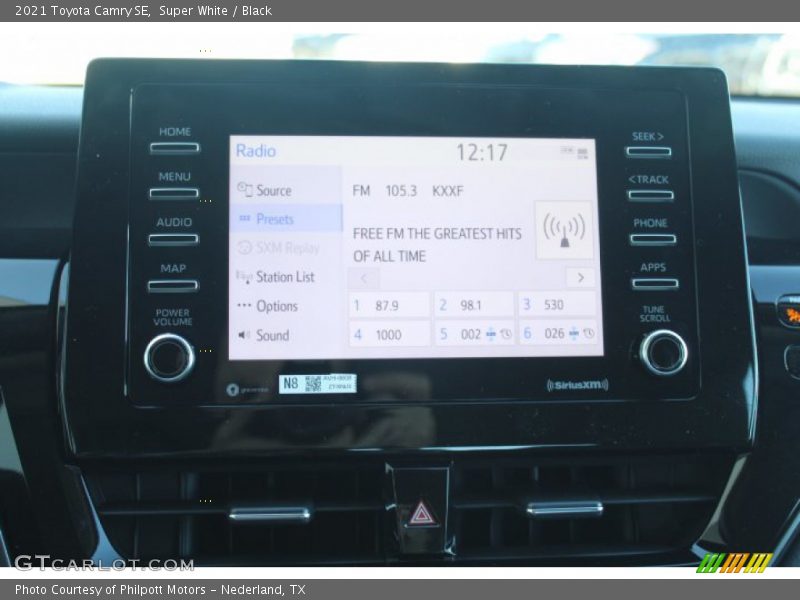 Super White / Black 2021 Toyota Camry SE