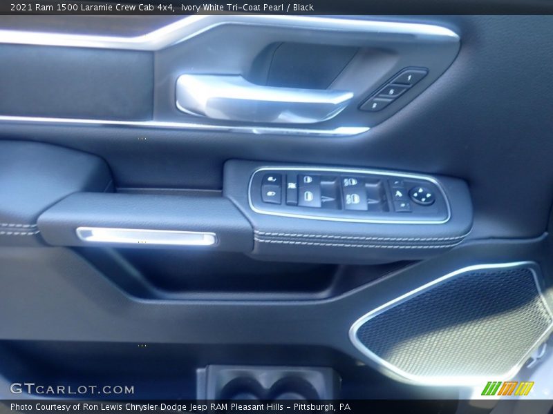 Ivory White Tri-Coat Pearl / Black 2021 Ram 1500 Laramie Crew Cab 4x4