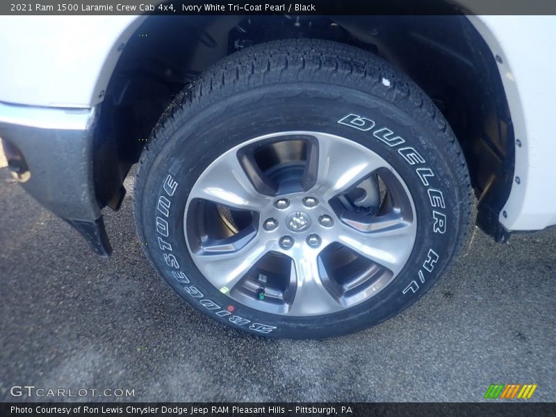 Ivory White Tri-Coat Pearl / Black 2021 Ram 1500 Laramie Crew Cab 4x4