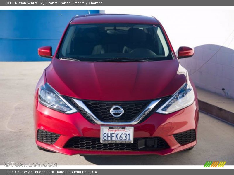 Scarlet Ember Tintcoat / Charcoal 2019 Nissan Sentra SV