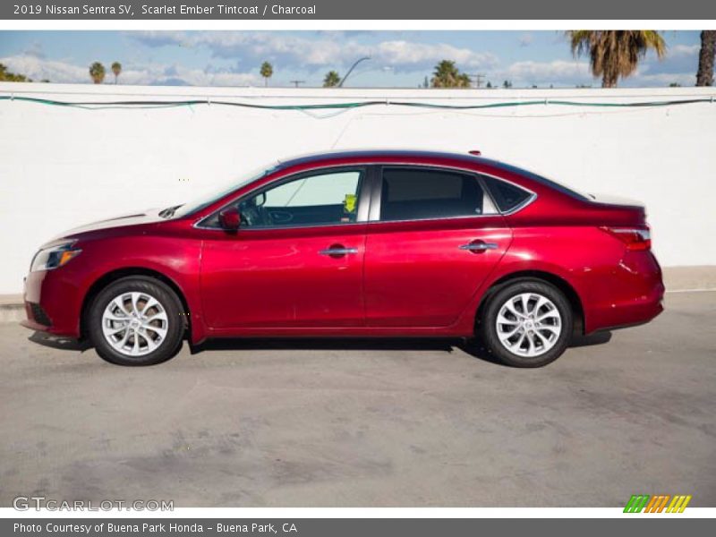 Scarlet Ember Tintcoat / Charcoal 2019 Nissan Sentra SV