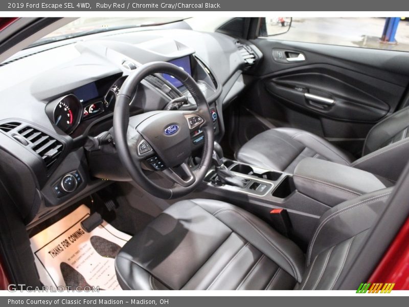 Ruby Red / Chromite Gray/Charcoal Black 2019 Ford Escape SEL 4WD