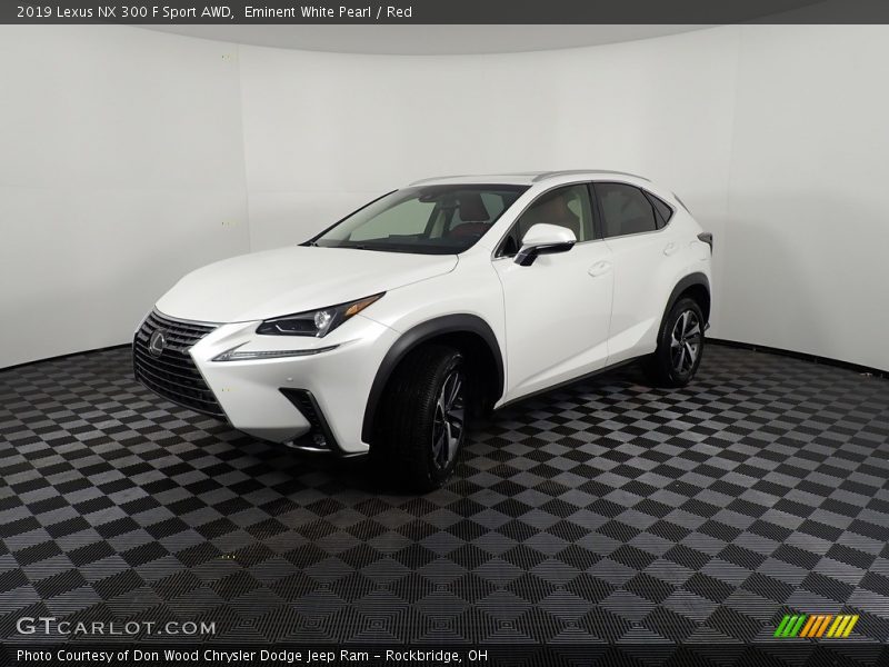 Eminent White Pearl / Red 2019 Lexus NX 300 F Sport AWD