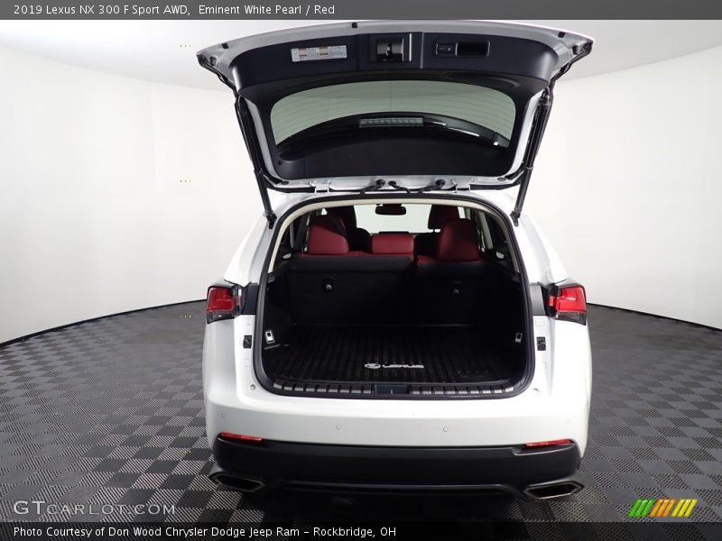 Eminent White Pearl / Red 2019 Lexus NX 300 F Sport AWD